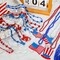 4th of July Party Favors, 120PCS Patriotic Beads Necklaces, Metallic Patriotic Independence Day Red Blue White Necklace USA Hat Flags Pendant